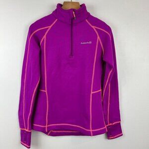 Avalanche Women's Small Purple Fleece Lined Pullover Sweater Jacket 1/4 Zip Ski